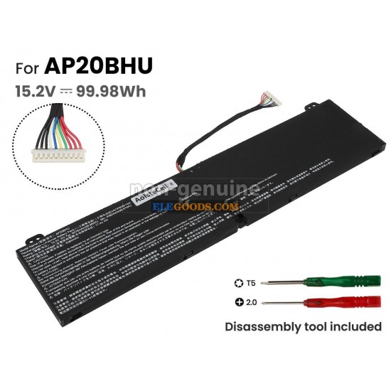 15.2V  99.98Wh  4 cells  Li-Polymer  Black