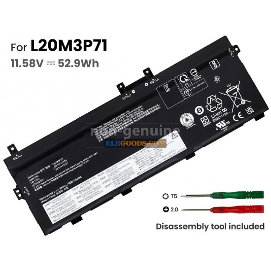 11.58V  52.8Wh  3 cells  Li-Polymer  Black